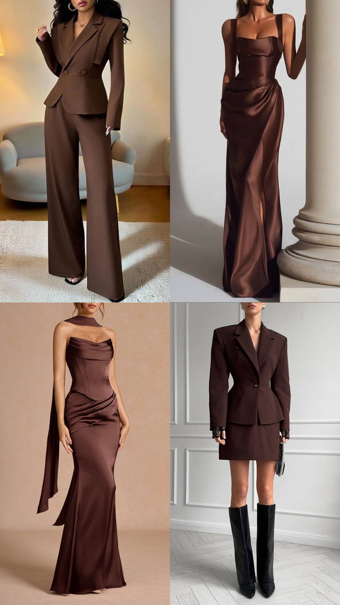 Коричневый женский образ