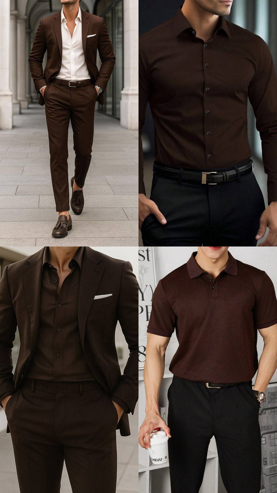 Коричневый мужской образ